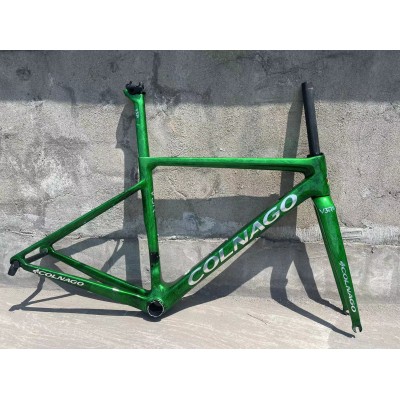 Colnago V3RS Carbon Frame Road Bicycle Green Ice Crack-Colnago V3RS V-Brake & Disc Brake