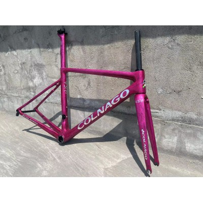 Colnago V3RS Carbon Frame Road Bicycle Magenta Ice Crack-Colnago V3RS V-Brake & Disc Brake