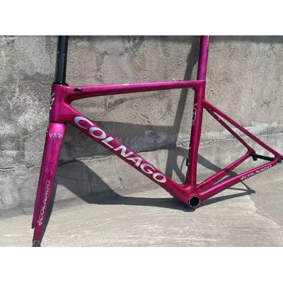 Colnago V3RS Carbon Frame Road Bicycle Magenta Ice Crack-Colnago V3RS V-Brake & Disc Brake