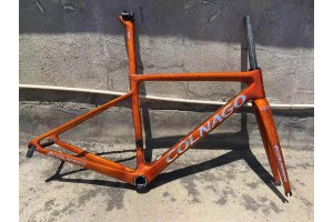 Colnago V3RS Carbon Frame Road Bicycle Orange Ice Crack