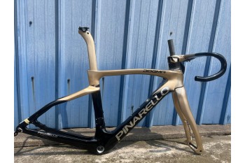 Pinarello DogMa F quadro de bicicleta de estrada de carbono freio aro preto e dourado