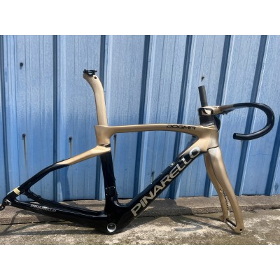 Pinarello DogMa F Carbon Road Bicycle Frame Rim Brake Black and Gold-Rama Pinarello