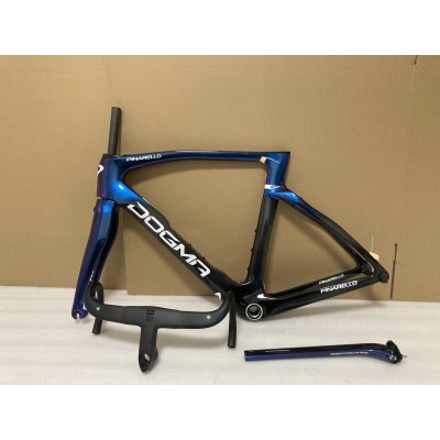 Pinarello DogMa F Disc Brake Carbon Road Bike Frame Blue With Red-Dogma F Disc Brake