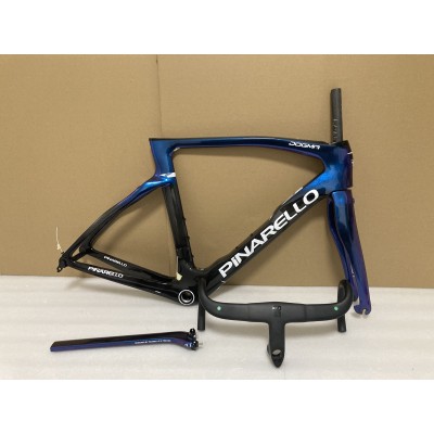 Pinarello DogMa F Disc Brake Carbon Road Bike Frame Blue With Red-Dogma F Disc Brake