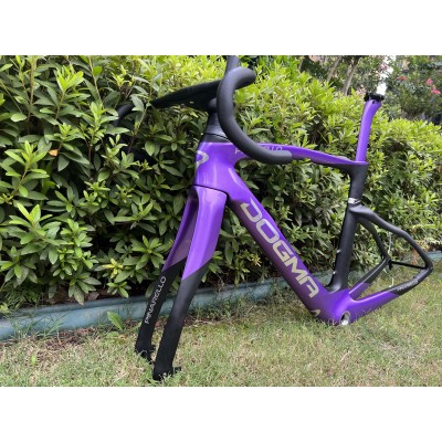 Pinarello DogMa F Carbon Fiber Road Bicycle Frame Rim Brake Purple-Pinarello Frame