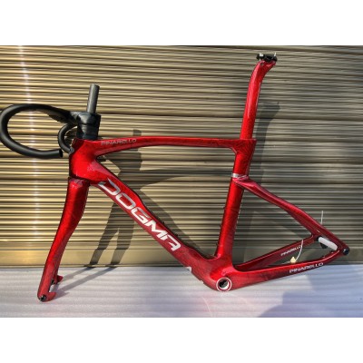 Pinarello DogMa F Carbon Road Bike Frame Metallic Red Ice Crack-Pinarello Frame