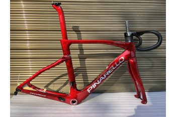 Pinarello DogMa F Carbon Road Bike Frame Metallic Red Ice Crack
