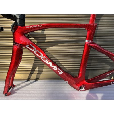 Pinarello DogMa F Carbon Road Bike Frame Metallic Red Ice Crack-Quadro Pinarello