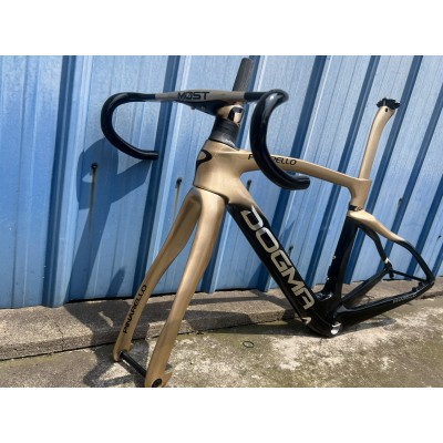 Pinarello DogMa F Carbon Road Bicycle Frame Rim Brake Black and Gold-Рамка Пинарелло