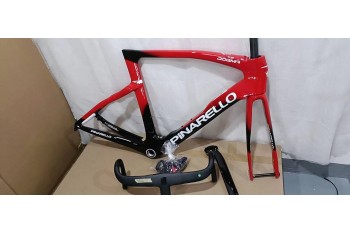 Pinarello DogMa F Carbon Fiber Road Cykelram Fälgbroms 2024 Ny lack i Röd Svart Blank