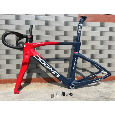 Pinarello DogMa F Carbon Road Bike Frame Red With Blue-Pinarello Frame