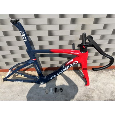 Pinarello DogMa F Carbon Road Bike Frame Red With Blue-Pinarello Frame