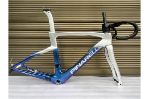 Pinarello DogMa F Carbon Rennradrahmen Silber mit Blau