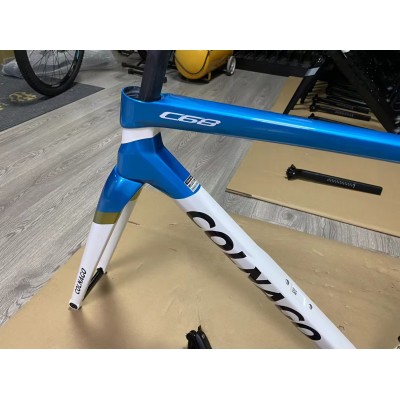 Colnago C68 Carbon Road Bicycle Frame Blue with White-Colnago V3RS V-Brake & Disc Brake