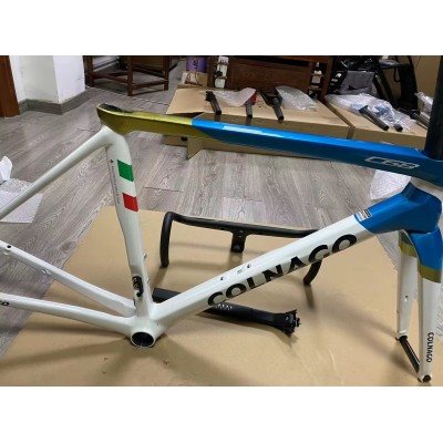 Colnago C68 Carbon Road Bicycle Frame Blue with White-Colnago V3RS V-Brake & Disc Brake