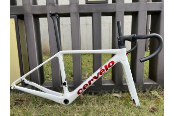 Cervelo R5 Carbon Fiber Road Cykelram Vit