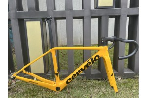 Telaio per bicicletta da strada Cervelo R5 in fibra di carbonio giallo