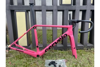 Telaio per bicicletta da strada Cervelo R5 in fibra di carbonio rosa