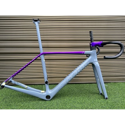 Cervelo R5 Carbon Fiber Road Bicycle Frame Grey and purple-Cervelo R5