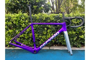 Cuadro de bicicleta de carretera Cervelo R5 de fibra de carbono, color morado