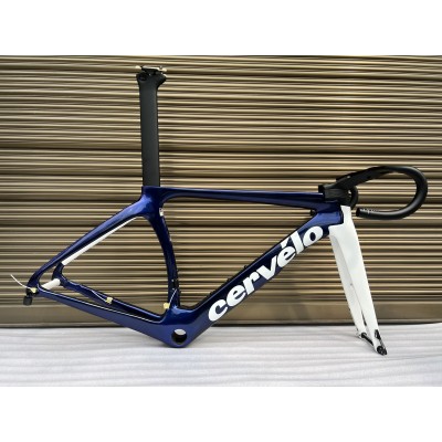 Cevelo New S5 Carbon Road Bicycle Frame Blue With White-Cervelo New S5