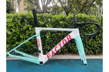 FACTOR OSTRO Carbon Road Bike Frame Mint Green and White