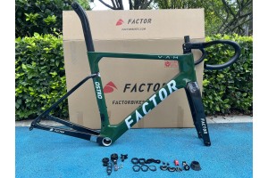 FACTOR OSTRO VAM カーボンファイバー ロード自転車フレーム オリーブグリーンとブラック