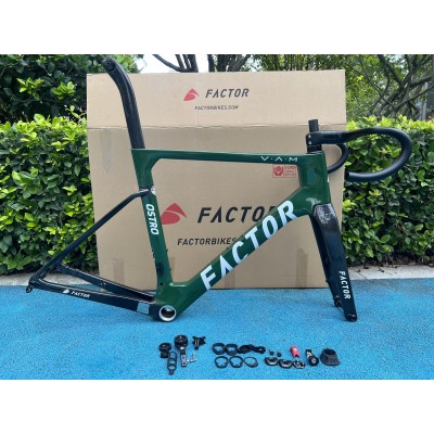 FACTOR OSTRO Carbon Road Bike Frame Mint Green and White-FATOR OSTRO