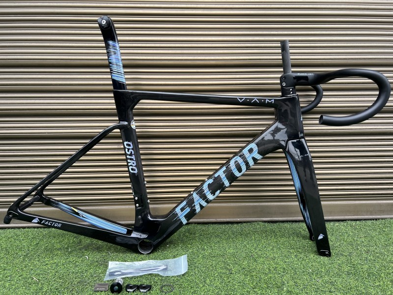 FACTOR OSTRO Telaio bici da strada in carbonio Adesivi blu