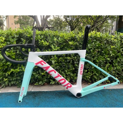 FACTOR OSTRO Carbon Road Bike Frame Mint Green and White-FATOR OSTRO