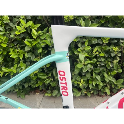 FACTOR OSTRO Carbon Road Bike Frame Mint Green and White-FATOR OSTRO