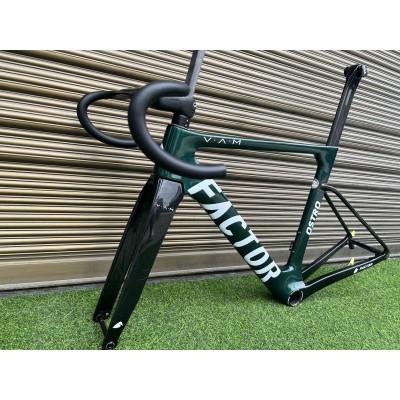 FACTOR OSTRO Carbon Road Bike Frame Dark Green and Black-ファクター・オストロ