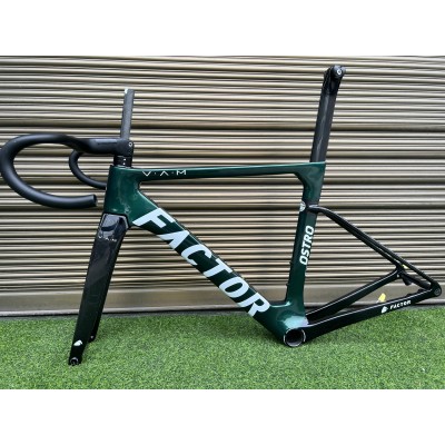 FACTOR OSTRO Carbon Road Bike Frame Dark Green and Black-FATTORE OSTRO