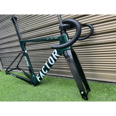 FACTOR OSTRO Carbon Road Bike Frame Dark Green and Black-FAKTOR OSTRO