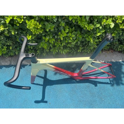 FACTOR OSTRO Carbon Road Bike Frame Red Yellow-TEGUR OSTRO