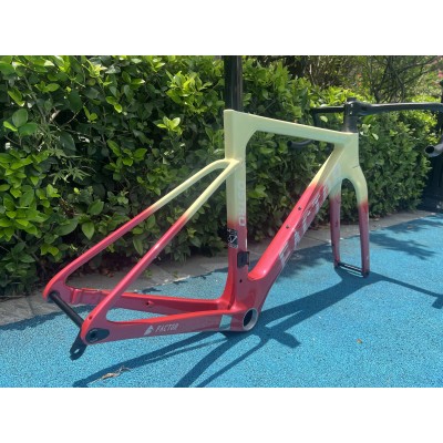 FACTOR OSTRO Carbon Road Bike Frame Red Yellow-TEGUR OSTRO