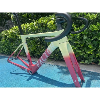 FACTOR OSTRO Carbon Road Bike Frame Red Yellow-TEGUR OSTRO