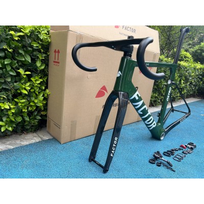 FACTOR OSTRO Carbon Road Bike Frame Dark Green and Black-FACTOR OSTRO