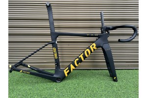 FACTOR OSTRO Cuadro de bicicleta de carretera de carbono Adhesivos amarillos