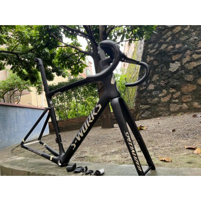 Carbon Fiber Road Bicycle Frame S-Works Tarmac SL7 Frameset Disc Brake Black With Chrome Stickers-S-Works SL7 Scheibenbremse