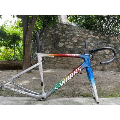 Carbon Fiber Road Bicycle Frame S-Works Tarmac SL7 Frameset Disc Brake Ice Crack-S-Works SL7 Disc Brake