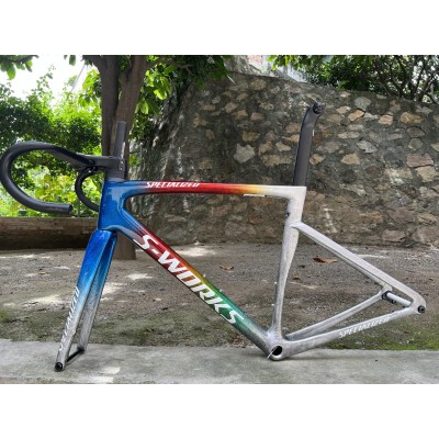 Carbon Fiber Road Bicycle Frame S-Works Tarmac SL7 Frameset Disc Brake Ice Crack-S-WorksのSL7ディスクブレーキ