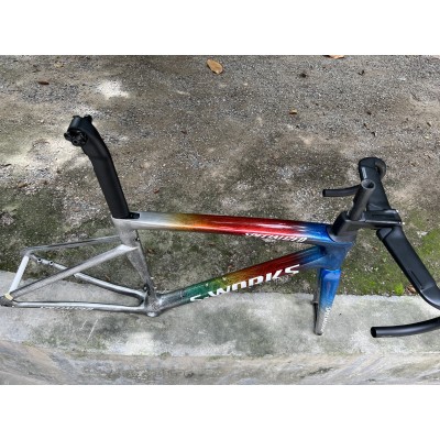 Carbon Fiber Road Bicycle Frame S-Works Tarmac SL7 Frameset Disc Brake Ice Crack-S-WorksのSL7ディスクブレーキ