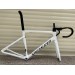 Carbon Fiber Road Bicycle Frame S-Works Tarmac SL7 Frameset Disc Brake White With Black Stickersimage