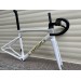 Carbon Fiber Road Bicycle Frame S-Works Tarmac SL7 Frameset Disc Brake White With Gold Stickersimage