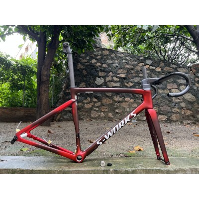 Carbon Fiber Road Bicycle Frame S-Works Tarmac SL7 Frameset Disc Brake Dark Night Red-S-Works SL7 freno a disco