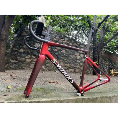 Carbon Fiber Road Bicycle Frame S-Works Tarmac SL7 Frameset Disc Brake Dark Night Red-S-Works SL7 Disc Brake