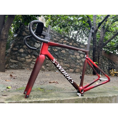 Carbon Fiber Road Bicycle Frame S-Works Tarmac SL7 Frameset Disc Brake Dark Night Red-S-Works SL7 Scheibenbremse