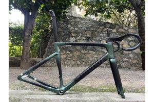 Quadro de bicicleta de estrada de fibra de carbono S-Works Tarmac SL7 Conjunto de quadros Freio a disco Dark Night Green