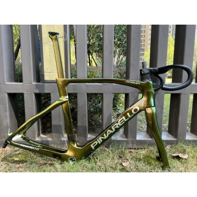Pinarello DogMa F Carbon Fiber Road Bicycle Frame Rim Brake Golden Chameleon-Pinarello Frame